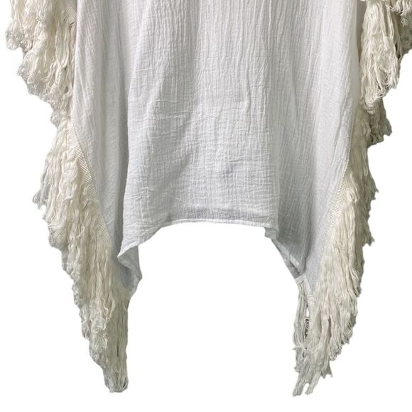 Eberjey Balsa Beach Terra Swim Cover Up Dress Fringe Embroidered Crochet Boho - Picture 9 of 14